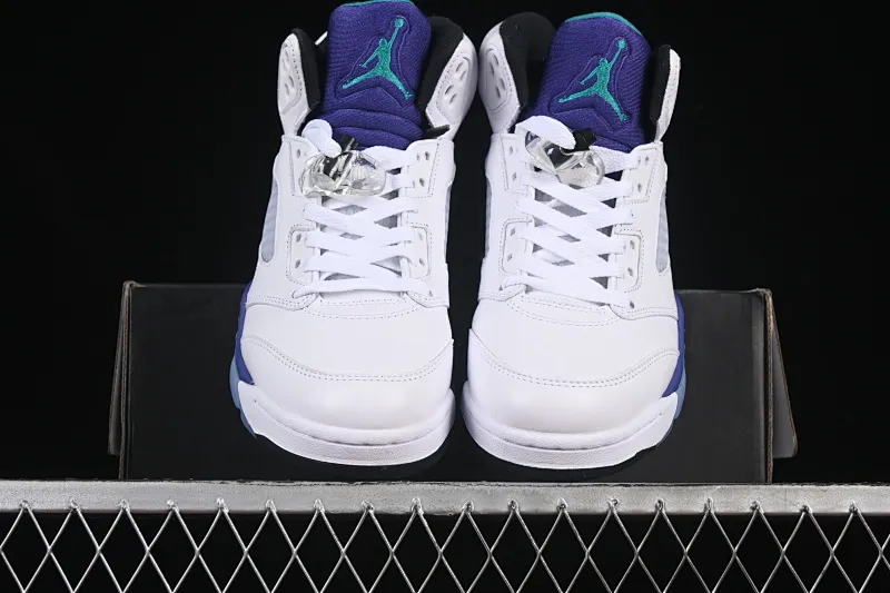 All categories Air Jordan Jordan series basketball shoes Air Jordan 5 L version Air Jordan 5 OG "Grape" AJ5 Joe 5 white grape first layer basketball shoes HQ7978-100